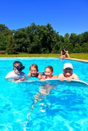 Swimming - having fun in a pool
